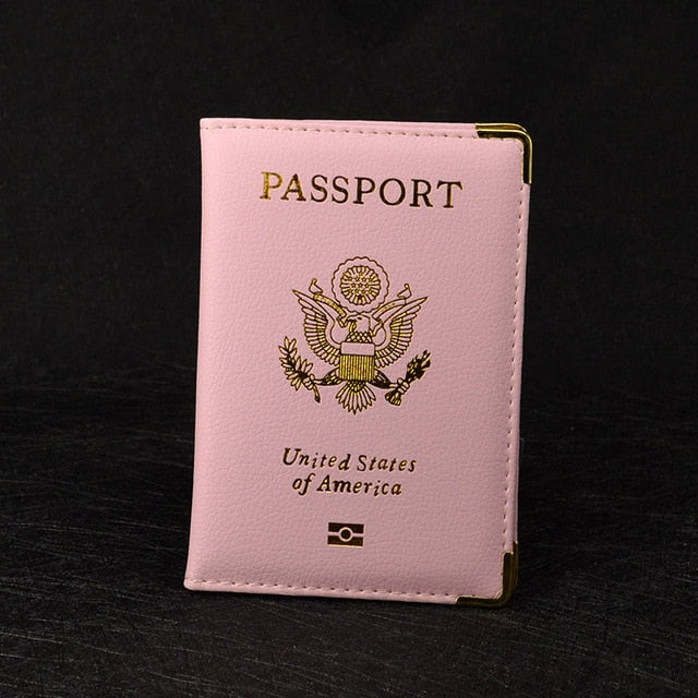 Little Girls Travel Too Passport Cover - Pink
