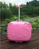 Hot Hello Kitty 17 Inches Abs+Pc Girl Cartoon Pull Rod Box Trolley Case 3D Child Travel Luggage