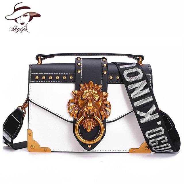Female Fashion Handbags Luxury Girls Crossbody Bags Woman Metal Lion Head  Brand Shoulder Purse Mini Square Messenger Bag 210903247b From Ch9807,  $51.96 | DHgate.Com