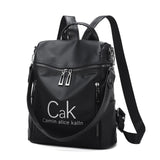 Cak Luxury Brand Women Backpack Bags Black Nylon Waterproof High Quality Travel Backpack For