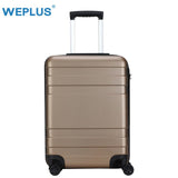 Weplus Pc Suitcase Carry On Spinner Wheel Travel Vacation Luggage 20"24" Anti-Scratch/Mute Wheels