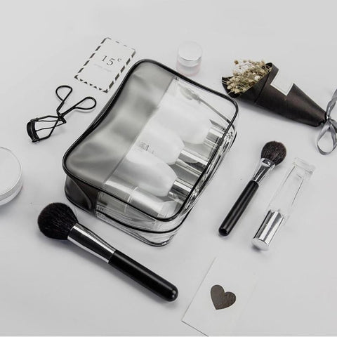 Clear Transparent Plastic Pvc Travel Cosmetic Make Up Toiletry Zipper Bag