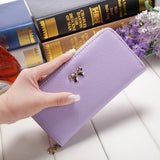 2018 Women Long Clutch Wallets Female Fashion Pu Leather Bowknot Coin Bag Phone Purses Famous