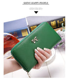 2018 Women Long Clutch Wallets Female Fashion Pu Leather Bowknot Coin Bag Phone Purses Famous