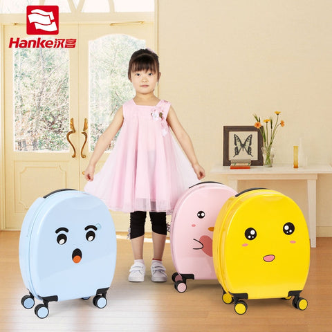 Diy Hardside Rolling Luggage Bag Kids Suitcase Girls 2018 Cartoon Spinner Trolley Boys Children