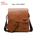 Men Tote Bags Set Jeep Buluo Famous Brand New Fashion Man Leather Messenger Bag Male Cross Body