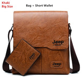 Men Tote Bags Set Jeep Buluo Famous Brand New Fashion Man Leather Messenger Bag Male Cross Body