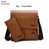 Men Tote Bags Set Jeep Buluo Famous Brand New Fashion Man Leather Messenger Bag Male Cross Body