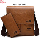 Men Tote Bags Set Jeep Buluo Famous Brand New Fashion Man Leather Messenger Bag Male Cross Body