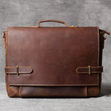 Mens Rare Crazy Horse Leather Portfolios Bags Male Large Genuine Leather Business Briefcase