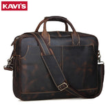 Kavis 100% Cowhide Genuine Leather Messenger Bag Handbag Men Shoulder Crossbody For Male Original