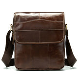 Mva Messenger Bag Men'S Shoulder Bags Genuine Leather Casual Small Flap For Ipad/ Book Crossbody