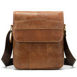 Mva Messenger Bag Men'S Shoulder Bags Genuine Leather Casual Small Flap For Ipad/ Book Crossbody