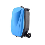 20"Trolley Suitcase Folding Scooter Luggage Boy And Girl Student Cartoon Skateboard Luggage For Men