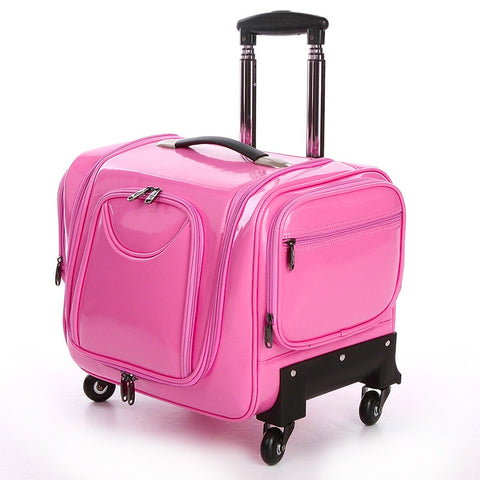 Trolley Cosmetic Case,Professional Nail Art Tattoo Toolbox,Universal Wheel Luggage,Multi-Layer