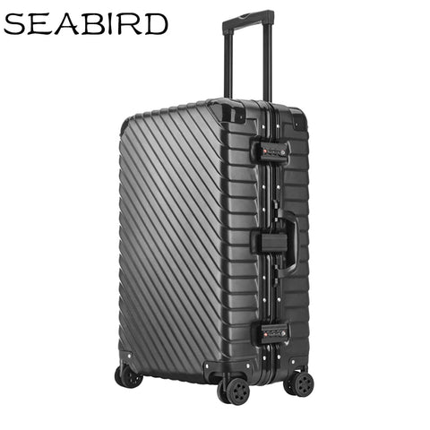 Seabird 20"22"24"26"29 Inch Aluminum Frame Travel Luggage Carry On Box Pull Rod Suitcase Trolley