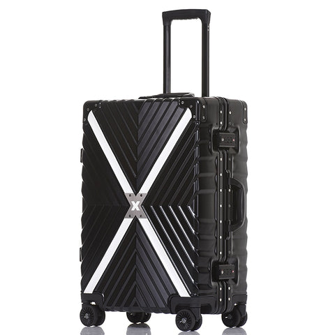 New Suitcase,Trolley Case Caster Aluminum Frame, 20 Inch 24 Inch Student 26 Retro Storage Box 28