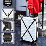 New Suitcase,Trolley Case Caster Aluminum Frame, 20 Inch 24 Inch Student 26 Retro Storage Box 28