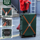 New Suitcase,Trolley Case Caster Aluminum Frame, 20 Inch 24 Inch Student 26 Retro Storage Box 28