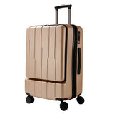 Pc + Abs Business Rolling Luggage Front Open Computer Bag Male Boarding Chassis Women'S Suitcase 24