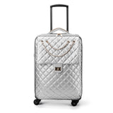 Luxury Pu Rolling Luggage Travel Suitcase Set Spinner Women Trolley Case/Bag 24Inch Wheels Man