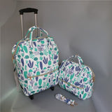 New Arrival!18Inches Canvas Travel Bag Set,Mother&Son Travel Luggage Set On Universal