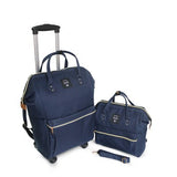 New Arrival!18Inches Canvas Travel Bag Set,Mother&Son Travel Luggage Set On Universal