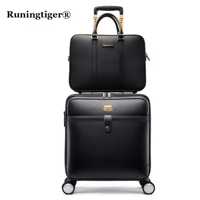 Luggage Leather Trolley Bag, Waterproof Duffle Bags for Men