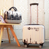 360 Degree Universal Wheel 18 Inch Mini Trolley Case, Abs Suitcase, Female Trolley Luggage,