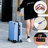 Fashion 20'24'26'22' Zipper Abs+Pc Unisex Travel Large Capacity High Quality Luggage Rolling