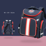 New High Quality Primary School Bag Boy Foldable British Space Burden Reduction Ridge Shoulder