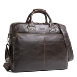 New Classic Men Business Briefcase Bag Cowhide Genuine Leather Men'S Brand Top Quality Shoulder