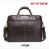 New Classic Men Business Briefcase Bag Cowhide Genuine Leather Men'S Brand Top Quality Shoulder