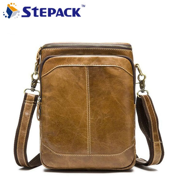 2017 Hot Sale High Quality Cowhide Leather Men Casual Shoulder Bag Male ...