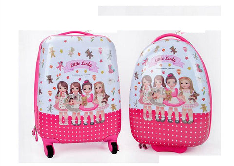 Kid Travel Rolling Suitcase 18 Inch Kids Suitcase Cabin Luggage Suitcase For Girls Trolley