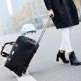 Fashion Unisex Luggage Travel Bags Wheels Duffle Luggage Bag Folding Large Capacity Trolley Bag