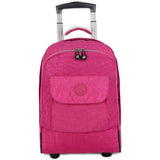 Mini Wheeled Travel Bag,Double Trolley Bale,18"Small Canvas Rain Suitcase,Boarding Trolley