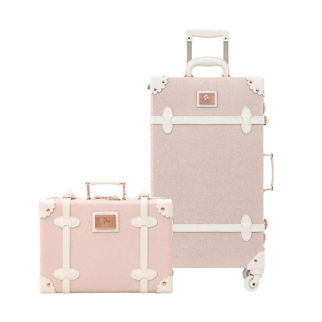 Pink Vintage Travel Luggage  Pink luggage, Pink, Cute suitcases